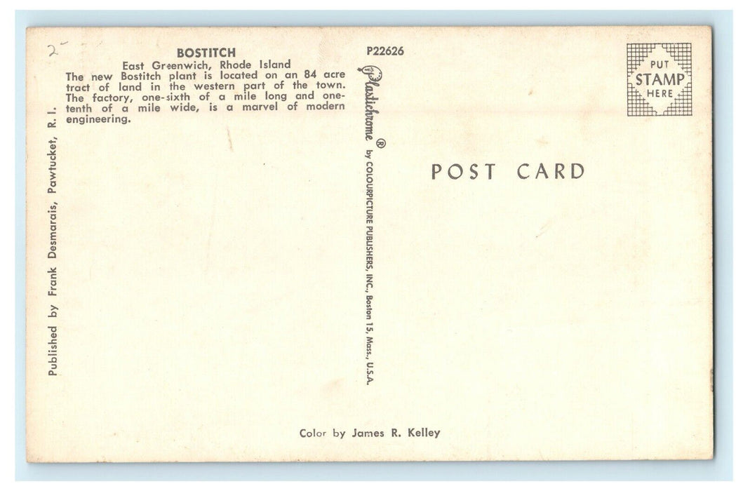 1908 View of Bostitch in East Greenwich Rhode Island RI Postcard