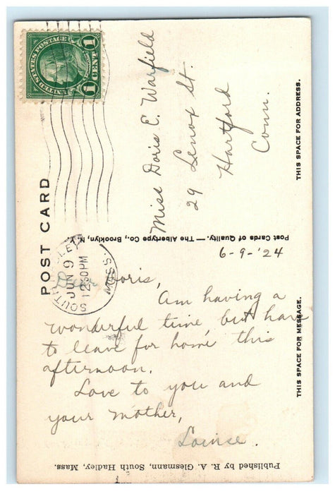 1924 Wilder Hall Mount Holyoke College South Hadley Massachusetts MA Postcard