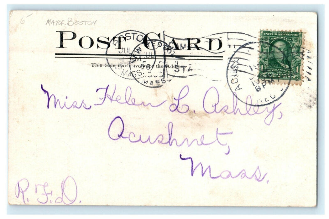 c1905 Memorial Photo Of P.A Collins Tremont St. Boston Massachusetts MA Postcard