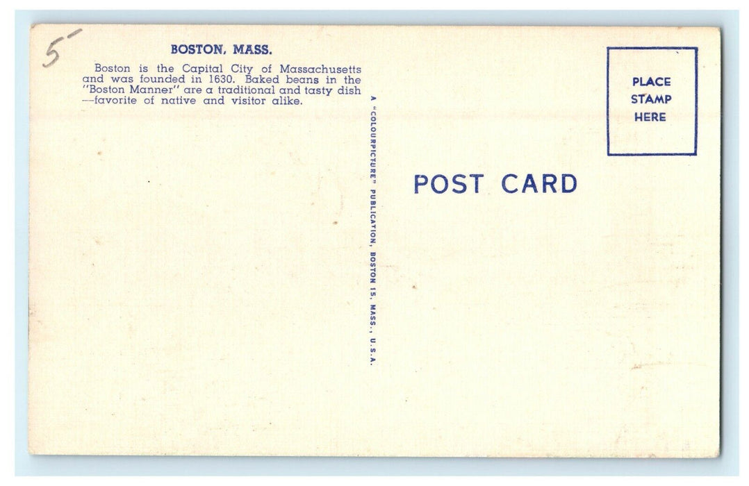 Multiview Of Boston Town Wingding Street Massachusetts MA Unposted Postcard