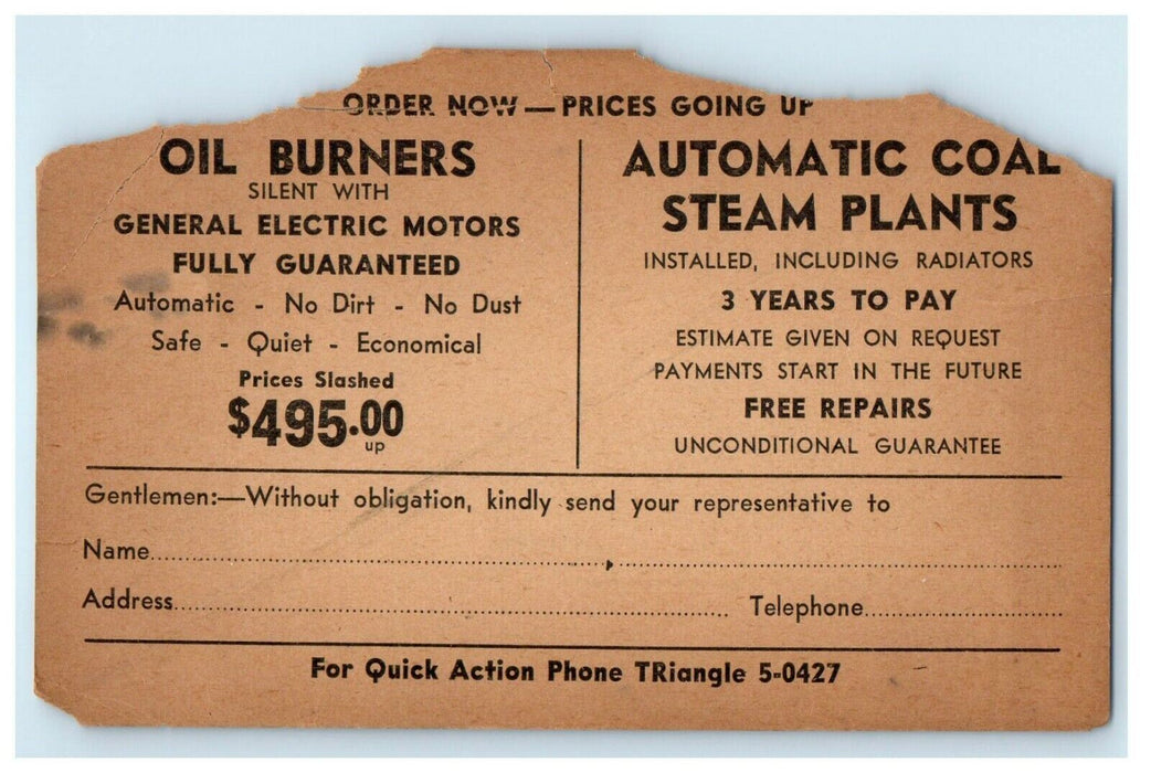 American Guarantee Heating Co. Brooklyn New York NY Advertising Postcard