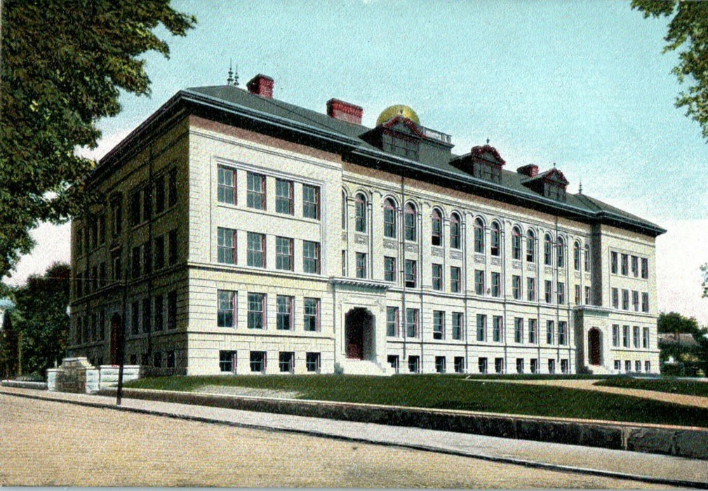 c1905s High School, Manchester New Hampshire NH Antique Unposted Postcard