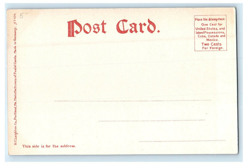 c1905s High School, Manchester New Hampshire NH Antique Unposted Postcard