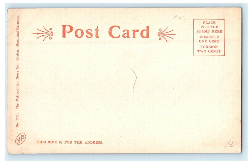 1905 Congregation Church, Pawtucket Rhode Island, RI Antique Postcard