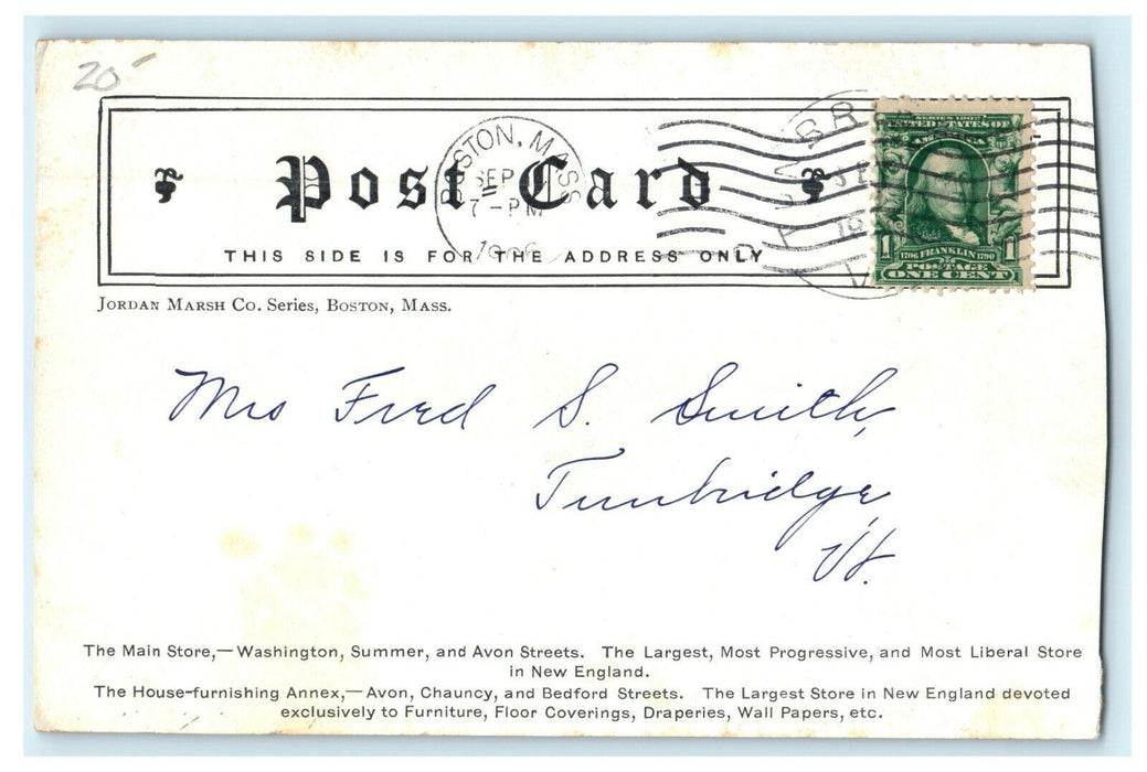 1906 Advertising Eben D. Jordan Founder Of Jordan Mars Co. Boston MA Postcard
