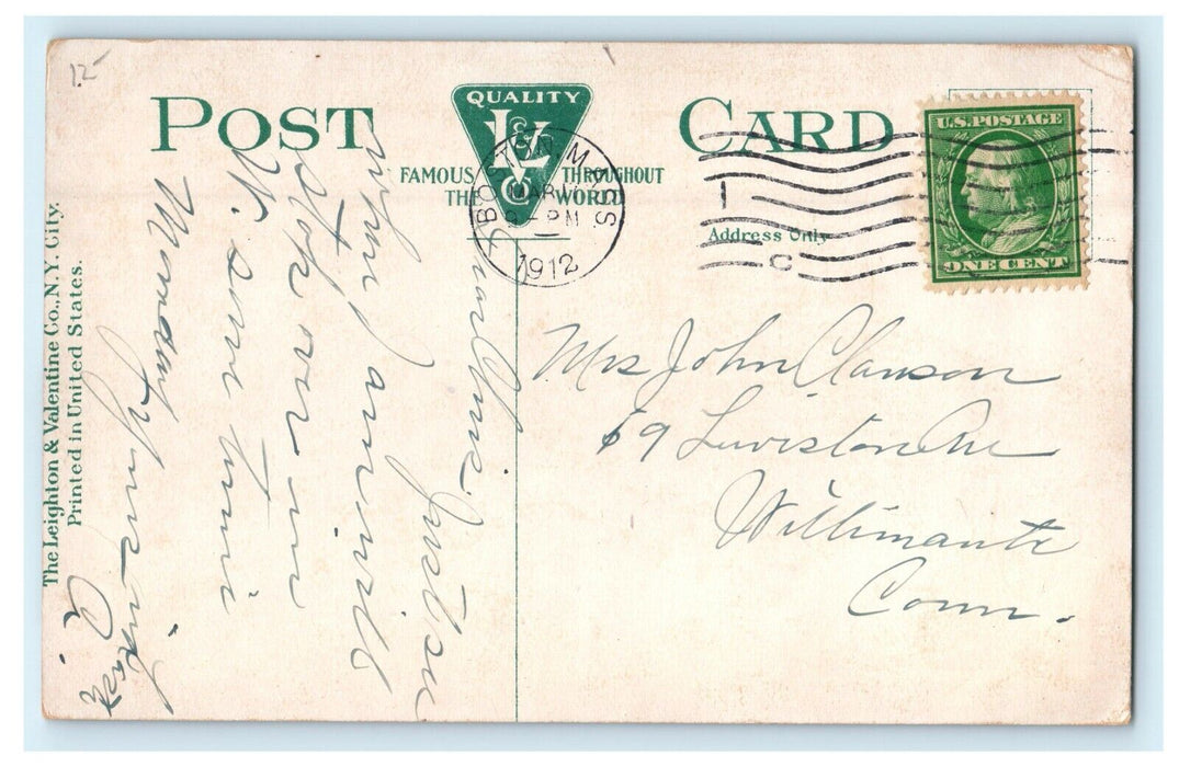 1912 Boston Massachusetts Opera House Street View MA Antique Postcard