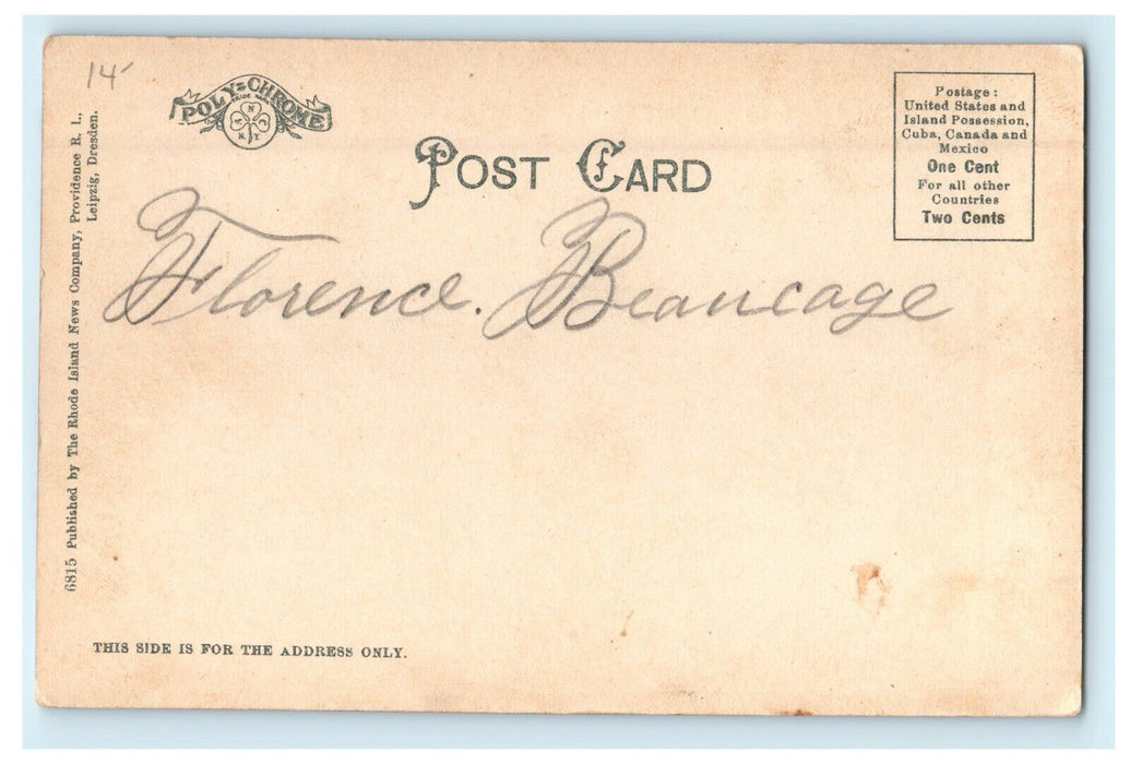 1905 Scene in East Avenue, Pawtucket, Rhode Island, RI Postcard