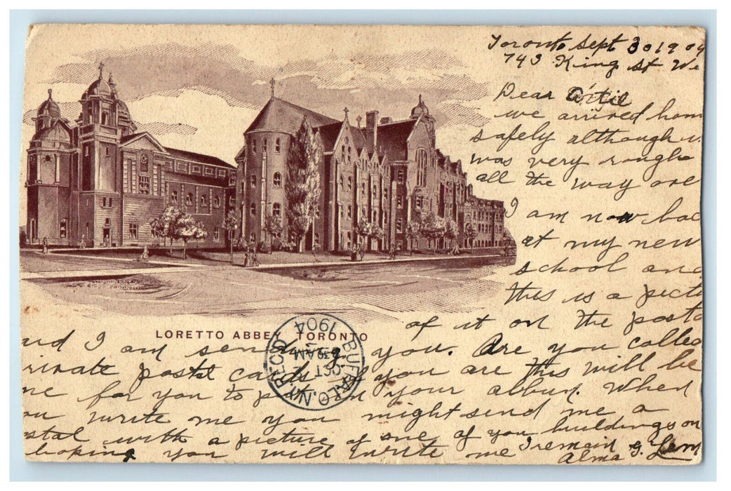 1904 Loretto Abbey Toronto Canada CA Posted Antique Private Postcard