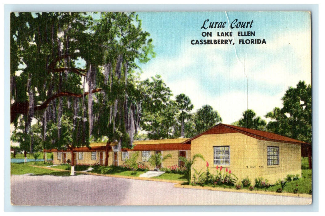 c1920s Lurae Court On Lake Ellen, Casselberry Florida FL Unposted Postcard