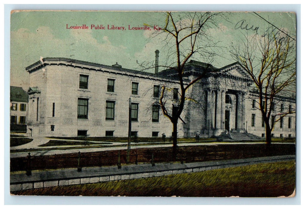 1910 Louisville Public Library Louisville Kentucky KY Posted Postcard