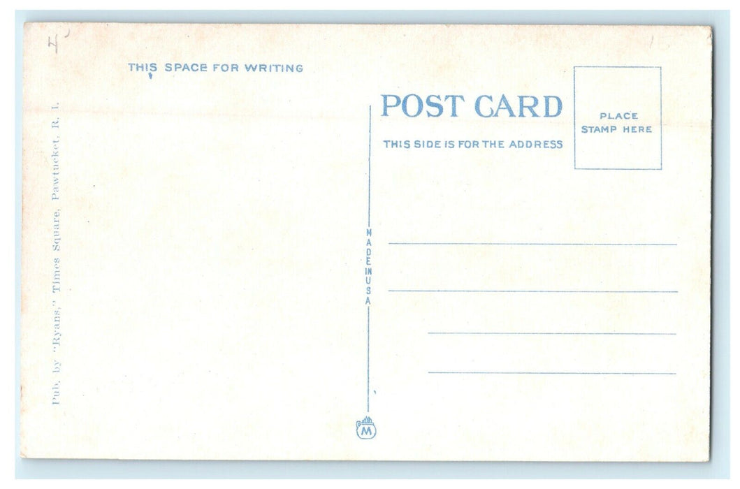 1935 Nathaniel Green School, Pawtucket Rhode Island, RI Postcard