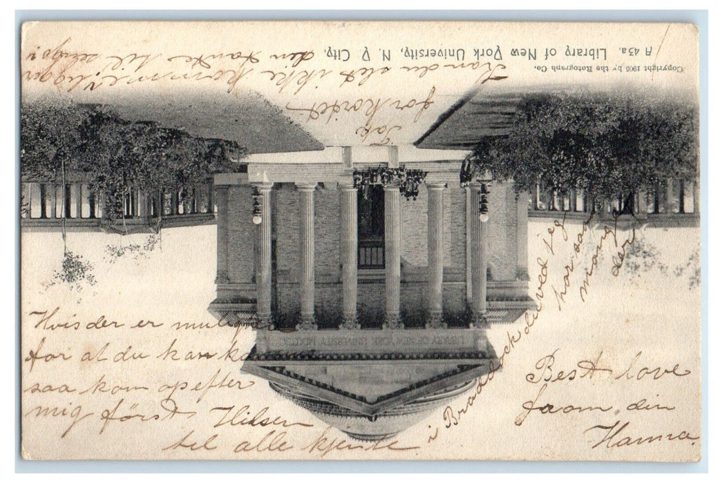1907 Library of New York University New York City NY Posted Postcard