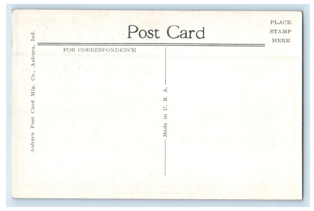 Syracuse Indiana IN, Public Library Building Unposted Vintage Postcard