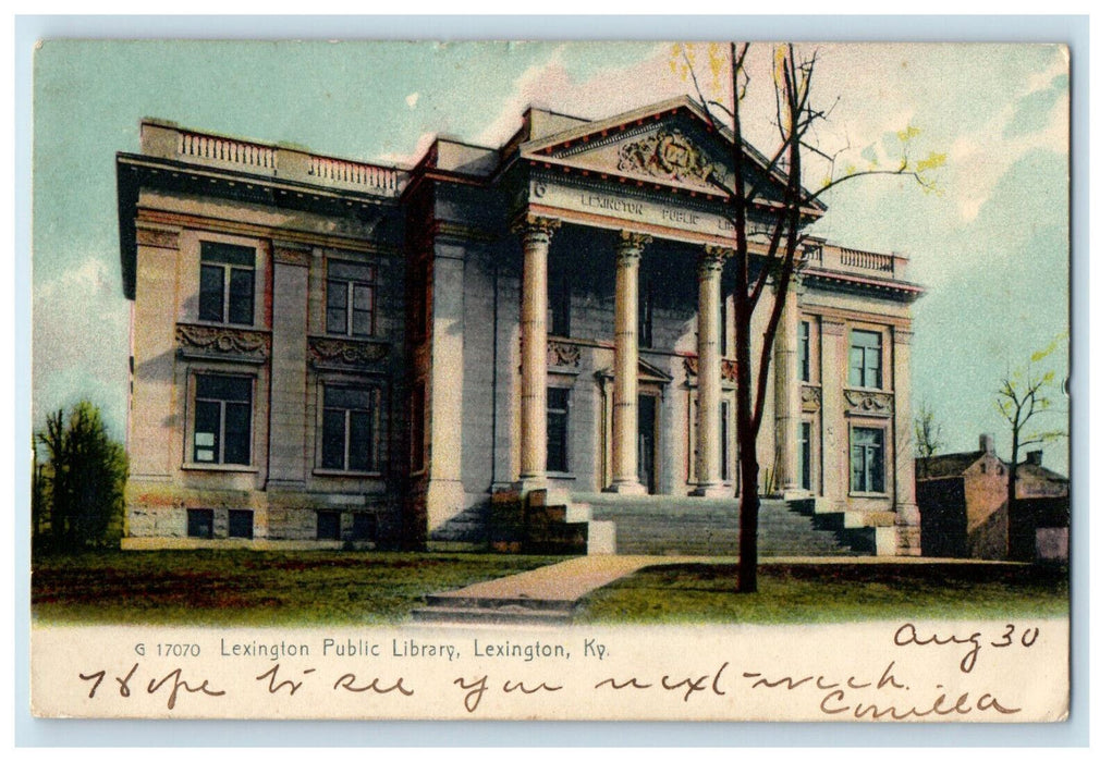 1907 Lexington Public Library Lexington KY Shawhan KY Liberty MO Postcard