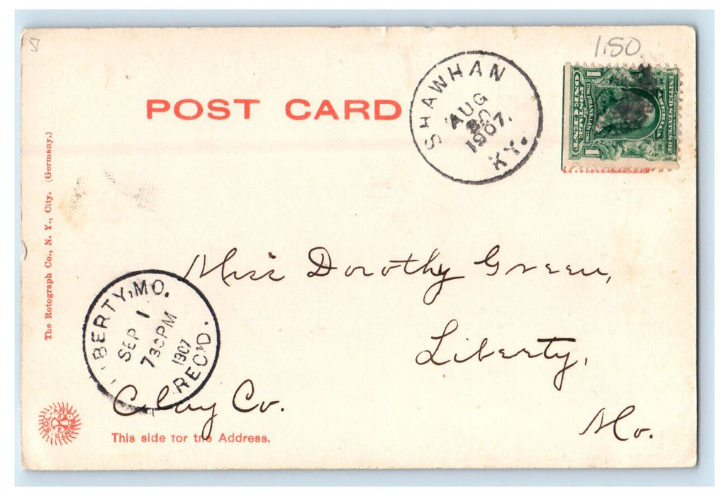 1907 Lexington Public Library Lexington KY Shawhan KY Liberty MO Postcard