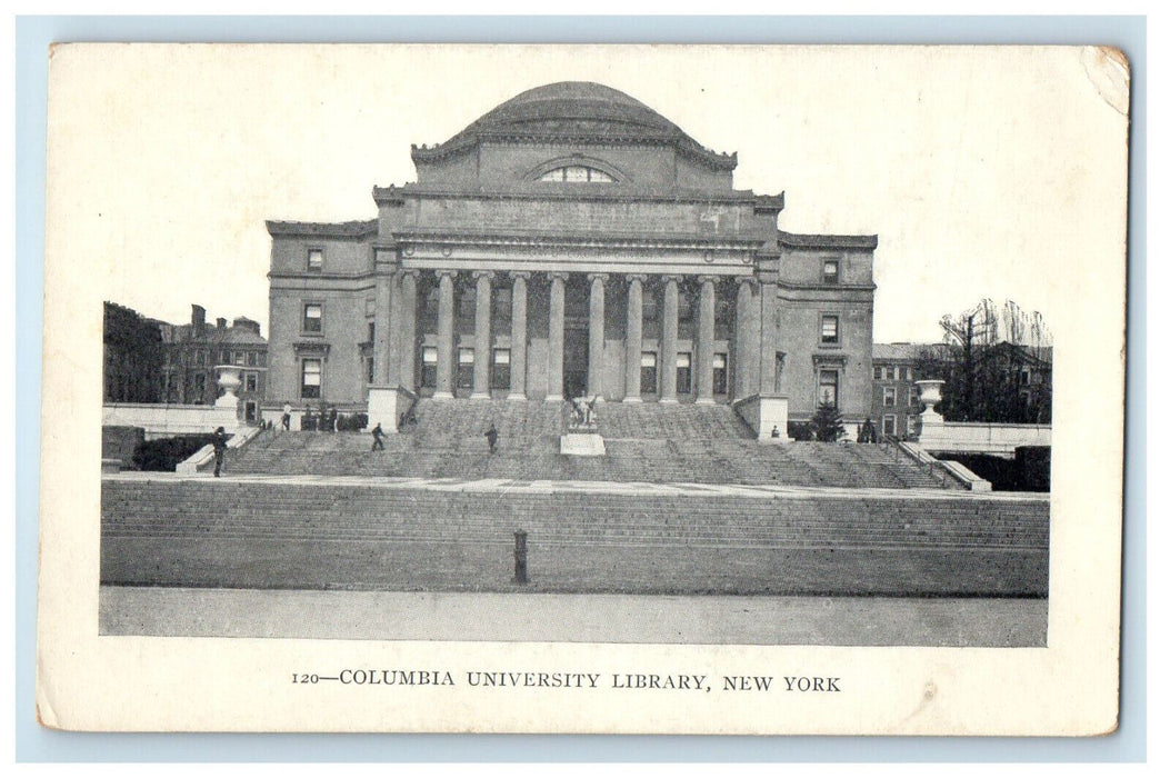 c1905 Columbia University Library New York NY Unposted Antique Postcard