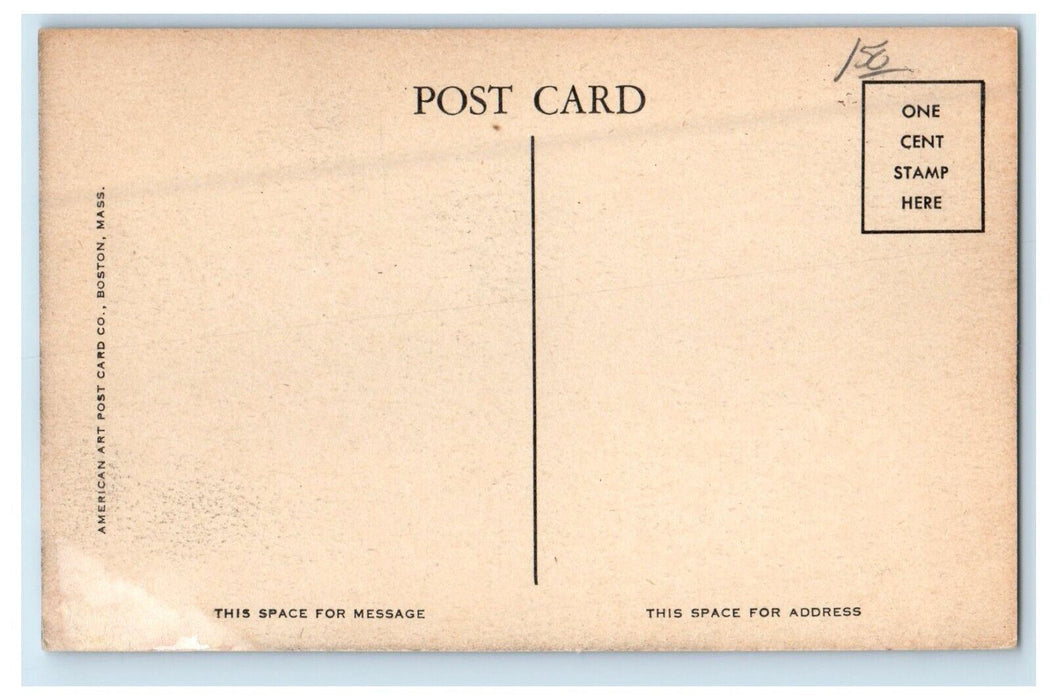 c1940's Public Library Building Bath Maine ME Unposted Vintage Postcard