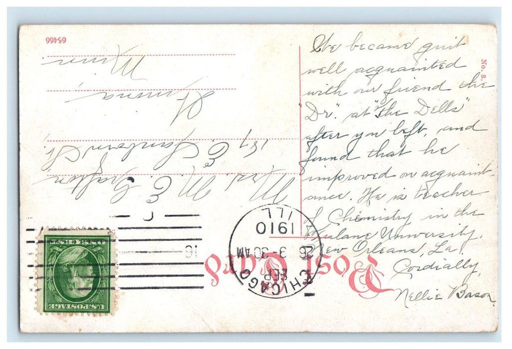1910 Public Library in Washington St. Chicago IL Posted Antique Postcard