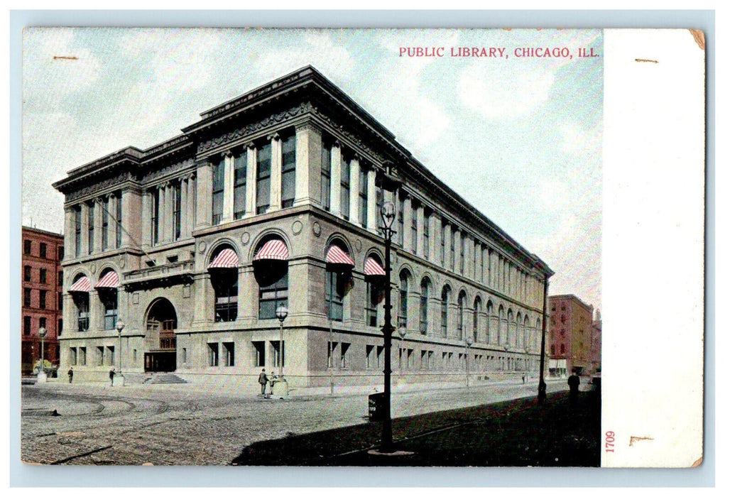 c1905 Public Library, Chicago Illinois IL AC Bosselman & Co. Unposted Postcard