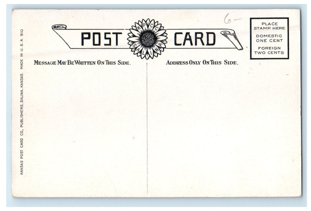 c1910 Public Library Abilene Kansas KS Unposted Antique Postcard