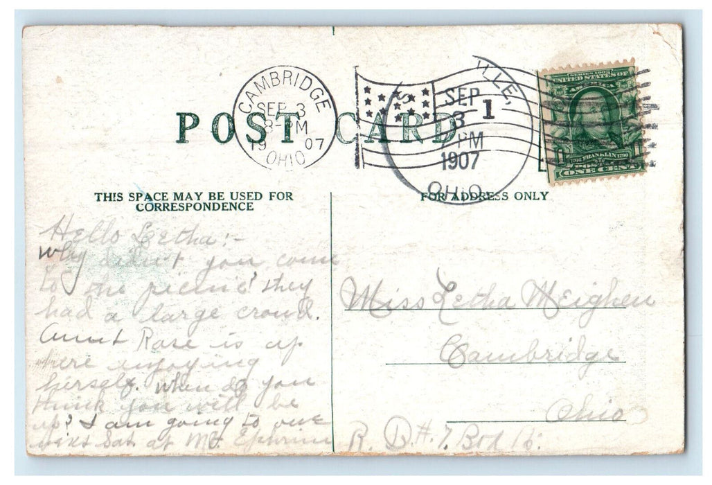 1907 View of The Chicago Public Library Illinois IL Posted Antique Postcard