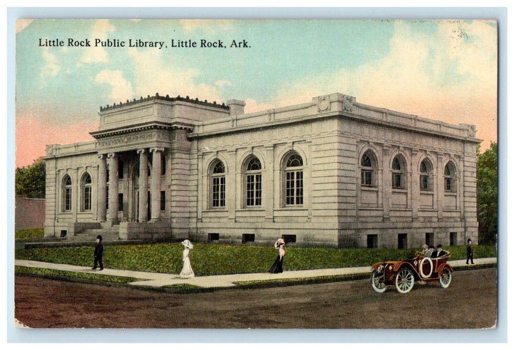 c1910 Little Rock Public Library, Little Rock Arkansas Unposted Postcard