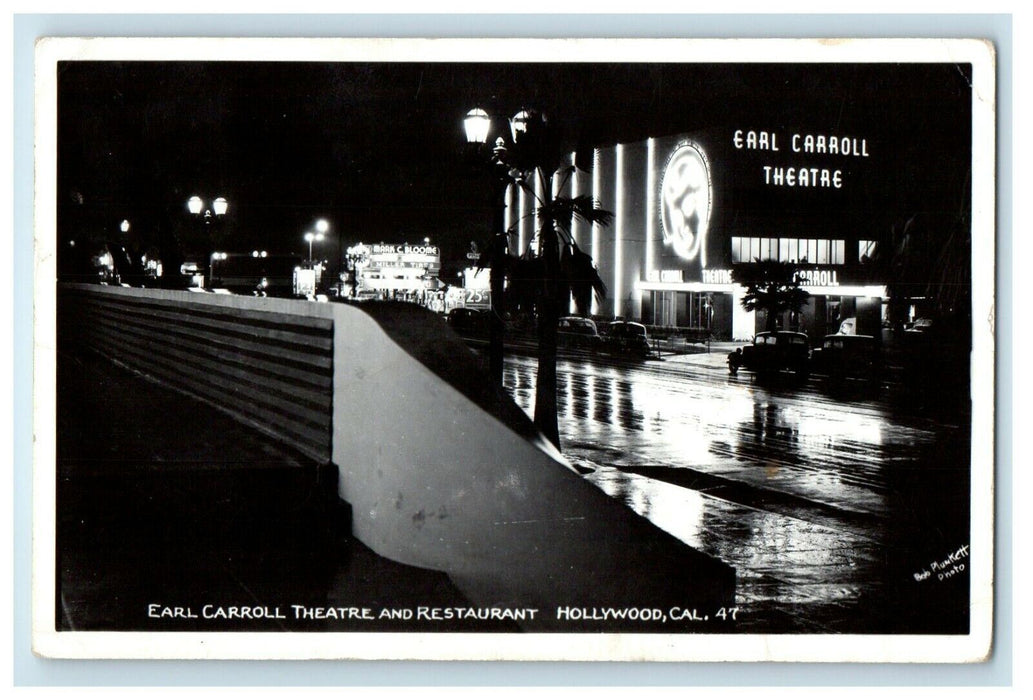 1948 Earl Carroll Theatre Restaurant Hollywood CA RPPC Photo Vintage Postcard