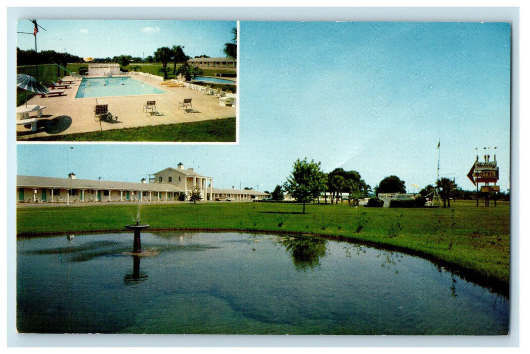 c1960s Holiday Motel & Restaurant Sylvania Georgia GA Unposted Postcard