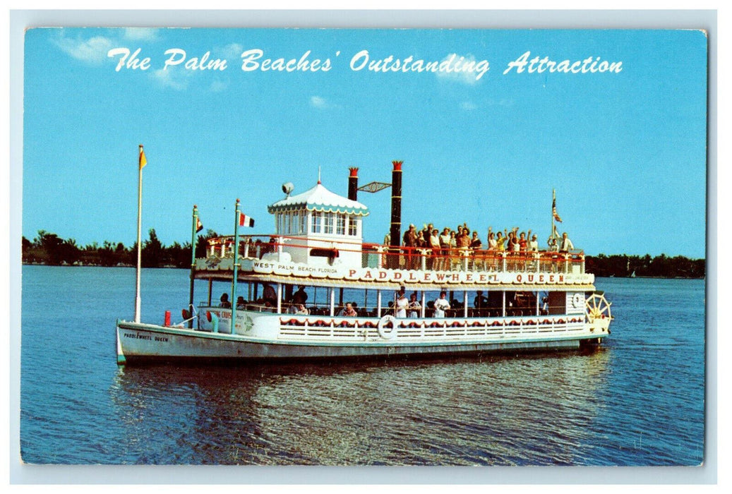 c1960s Cruise Boat, The Palm Beaches Outstanding Attraction Florida FL Postcard