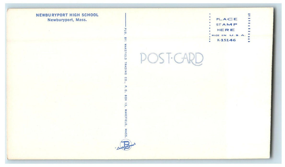 c1960s Newburyport High School, Newburyport Massachusetts MA Postcard