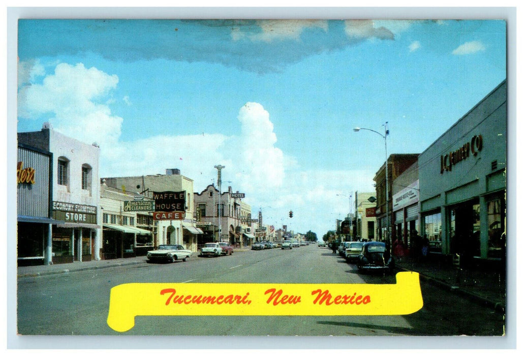 c1960s View of Main Street in Downtown Tucumcari New Mexico NM Postcard