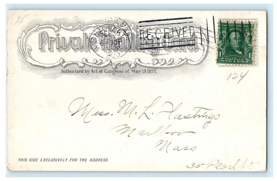 1905 Old Home Week, Washington Square, Newport, Rhode Island RI Postcard