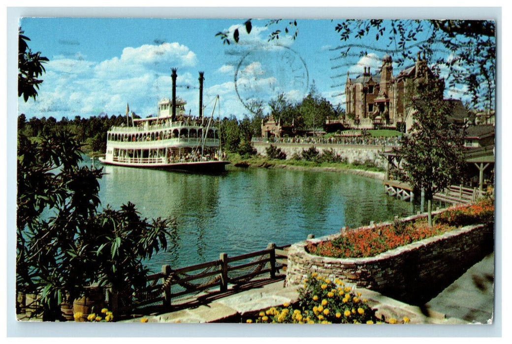 1975 Cruising the Rivers of America, Walt Disney World Florida FL Postcard