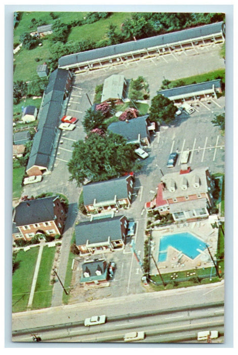 c1960s Roses of Picardy Motel Colonial Heights Virginia VA Unposted Postcard