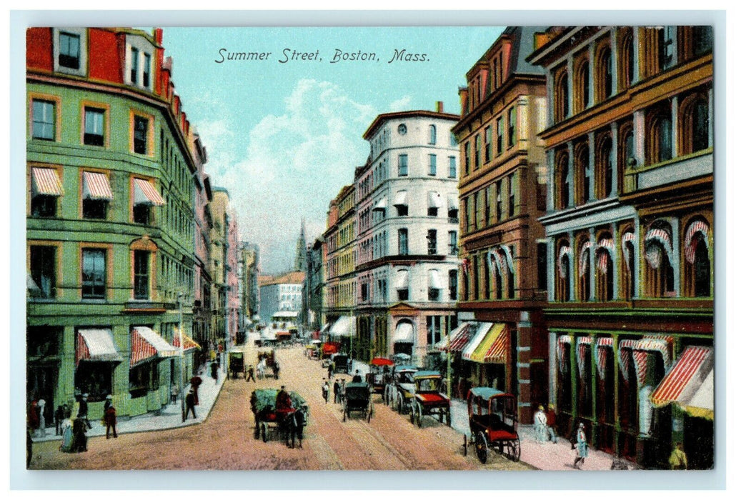 c1910 Summer Street Business Center Boston Massachusetts MA Unposted Postcard