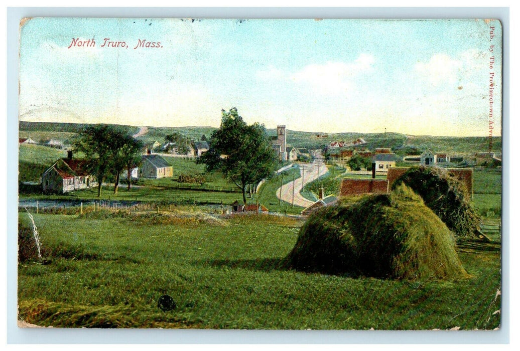 c1910 Bird's Eye View North Truro, Massachusetts MA Prides Cross Postcard
