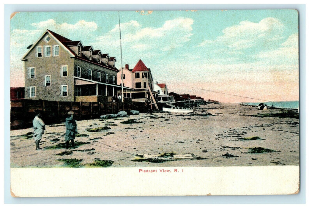 1907 Big Houses Standing Near Pleasant View, Rhode Island, RI Postcard