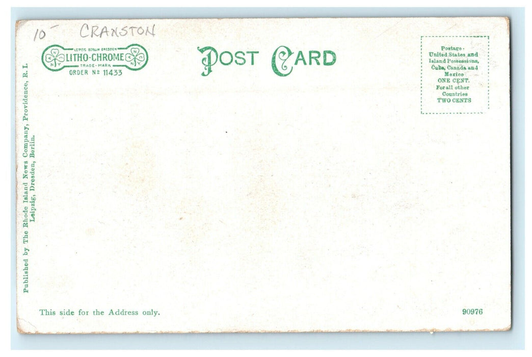 1905 Pawtuxet Rhodes, Rhode Island, RI Antique Unposted Postcard