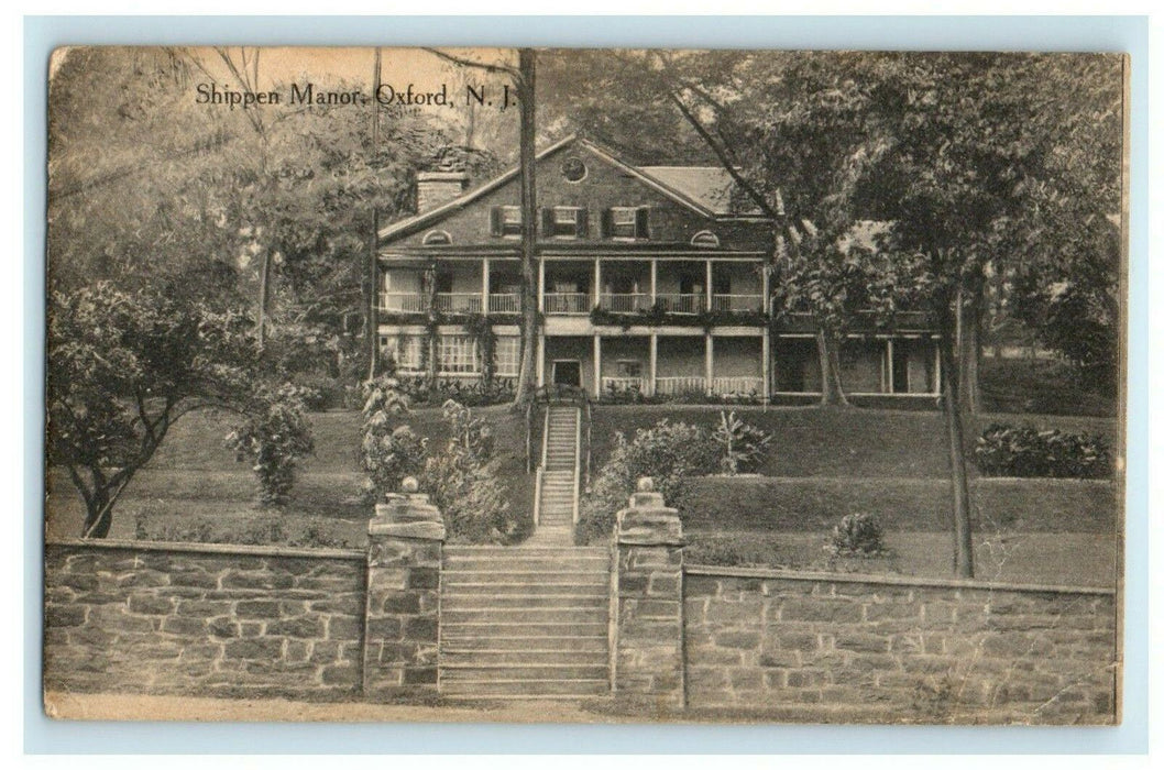 1915 Shippen Manor, Oxford New Jersey NJ Antique Posted Postcard
