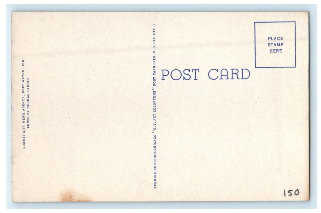 c1940s Alien County War Memorial Coliseum Fort Wayne Indiana IN Postcard