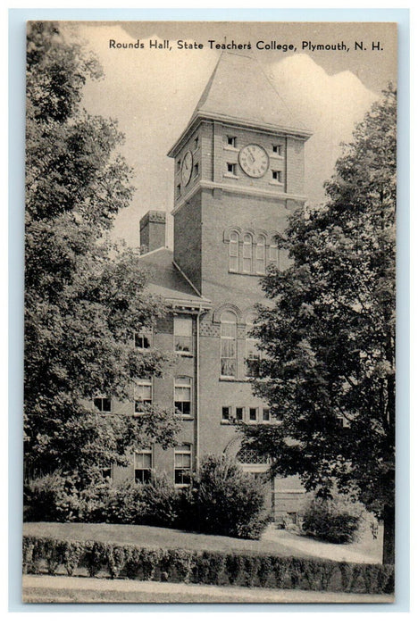 c1940s Rounds Hall, State Teachers College, Plymouth New Hampshire NH Postcard
