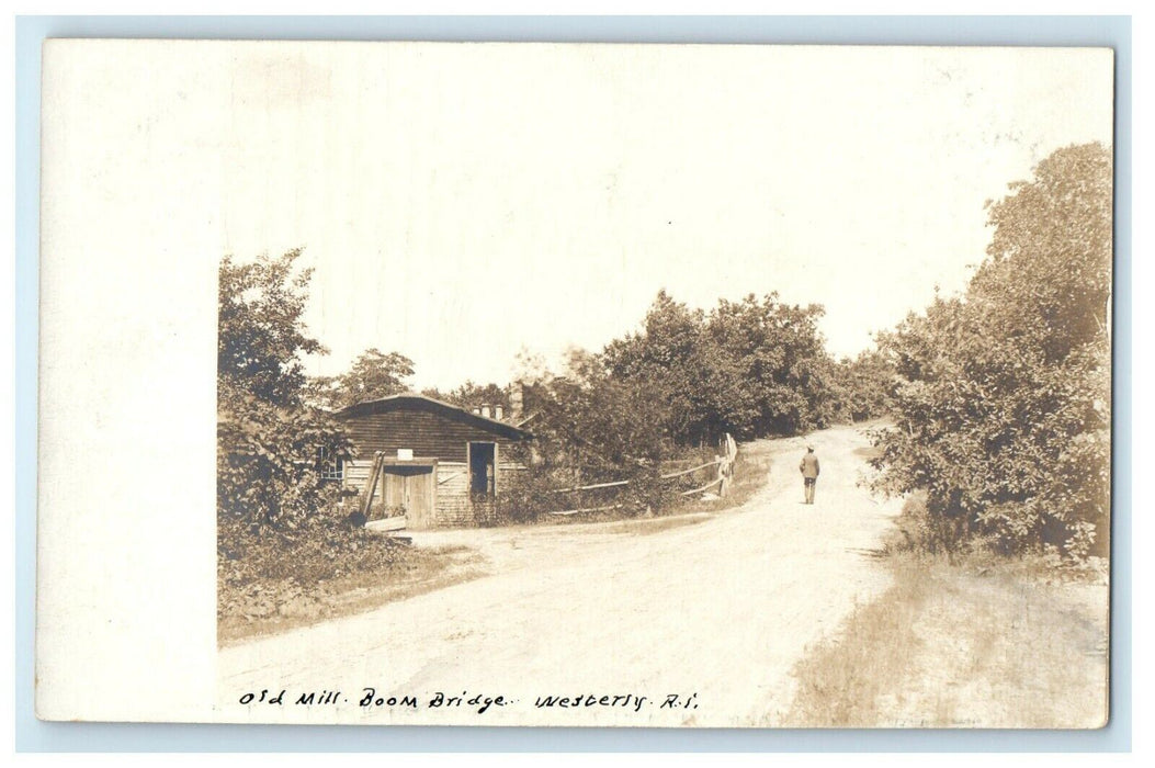 c1905 Old Mill, Bloom Bridge, Westerly Rhode Island RI Antique RPPC Postcard