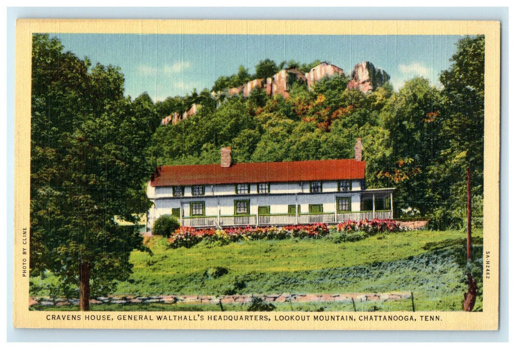 c1940s Craven's House, General Walthall's HQ Chattanooga Tennessee TN Postcard