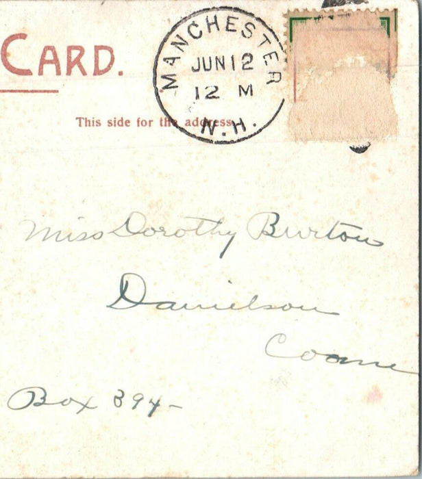 c1910s Union Station, Manchester New Hampshire NH Posted Antique Postcard