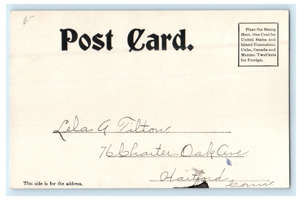 c1905s Calumet Club Entrance, Manchester New Hampshire NH Antique Postcard