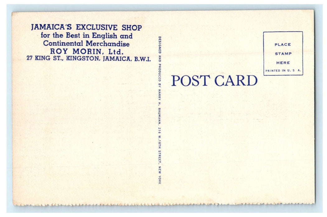 c1940s The Sports Roy Morin LTD Kingston Jamaica Unposted Postcard