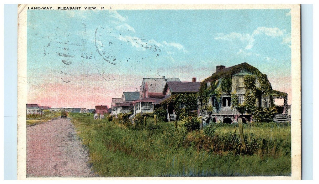 1923 Lane-Way Pleasant View, Rhode Island RI Vintage Posted Postcard