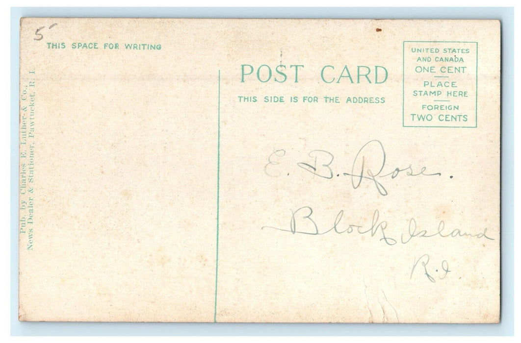 1914 Y.M.C.A  Building, Pawtucket, Rhode Island, RI Postcard