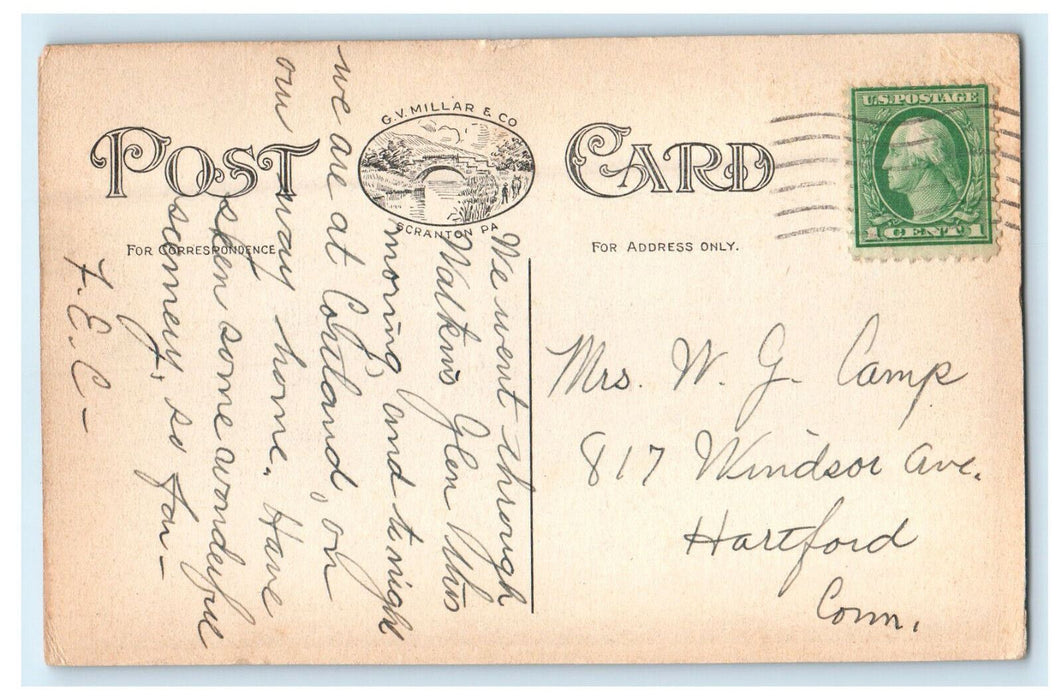 c1920s Seneca Lake From Railroad Station, Watkins New York NY Postcard