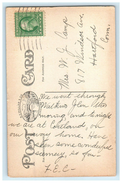 c1920s Seneca Lake From Railroad Station, Watkins New York NY Postcard
